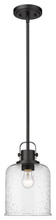 Zlite 340P8-MB 1-Light Pendant, Clear Seeded