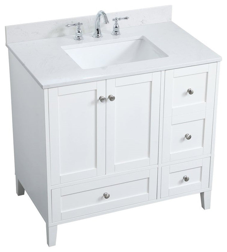 Elegant Decor sommerville Bathroom Vanity White