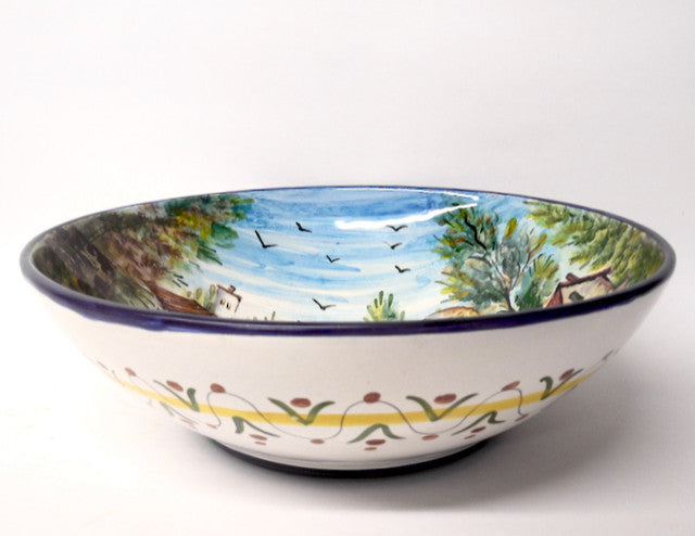 Umbrian Ceramiche Favaroni Carlo Deruta Landscape 12"� Serving Bowl, Bowl 2