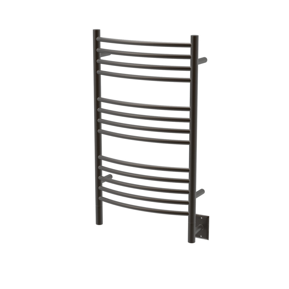 Hardwired Towel Warmer With Programmable Timer, Amba Jeeves C Curved, Bronze