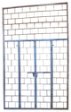Consigned Vintage Blue Brick Pattern Iron Gate
