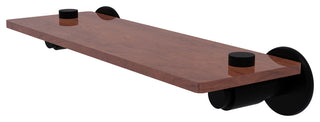 Tribecca 16" Solid Wood Shelf, Matte Black
