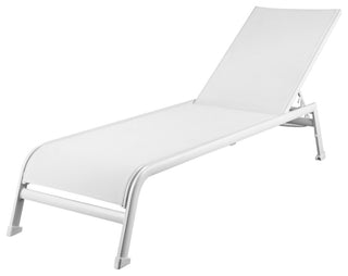 Sunset Indoor/Outdoor Lounge Chaise, White