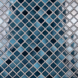 Hudson Tangier Mosaic Floor and Wall Tile, Glacier