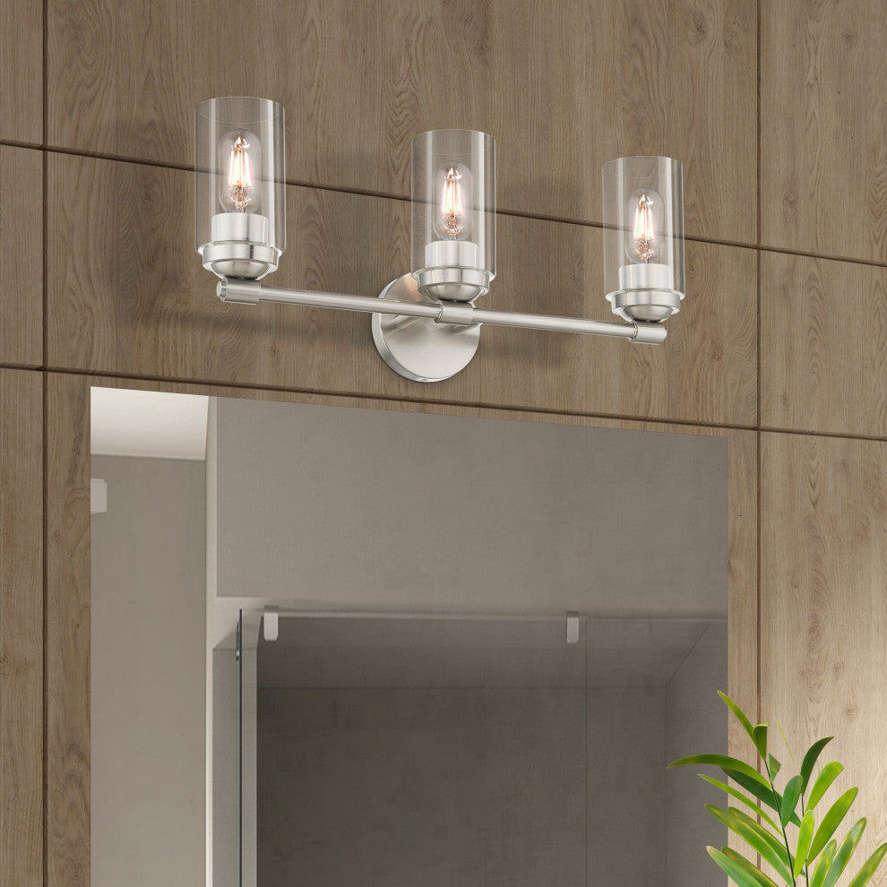 Whittier 3-Light Brushed Nickel Vanity Sconce