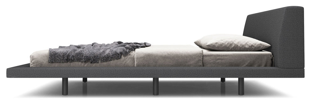 Jane Bed, Carbon Gray Fabric, Queen