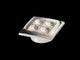 Delos Small Square Knob Handle, Chrome, Swarovski Crystal