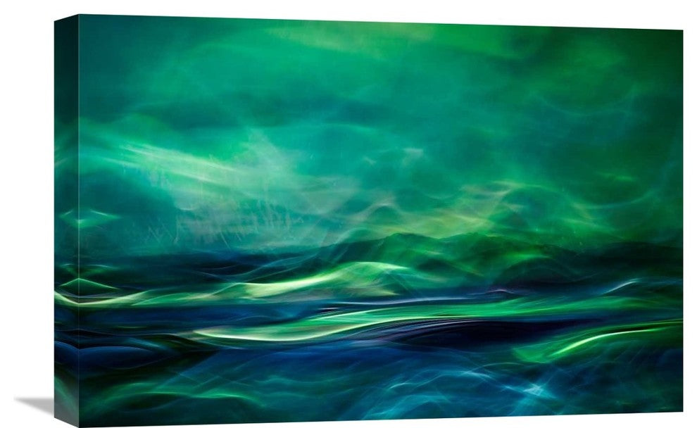 "Northern Lights" Stretched Canvas Giclee by Willy Marthinussen, 22x15"