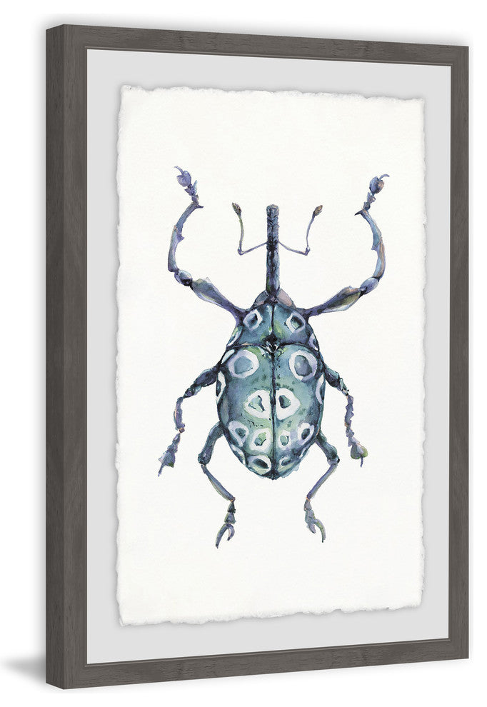 "Blue Beetle" Framed Painting Print, 16"x24"