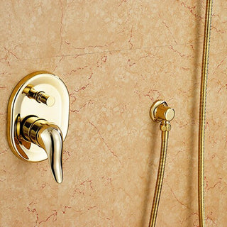 Fontana Denver Wall Mount Gold Finish Rainfall Shower Set