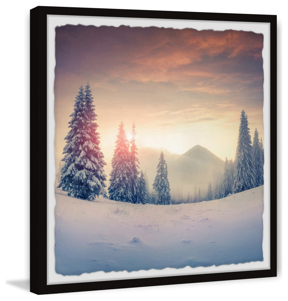 "Find Yourself in the Forest" Framed Painting Print, 32x32