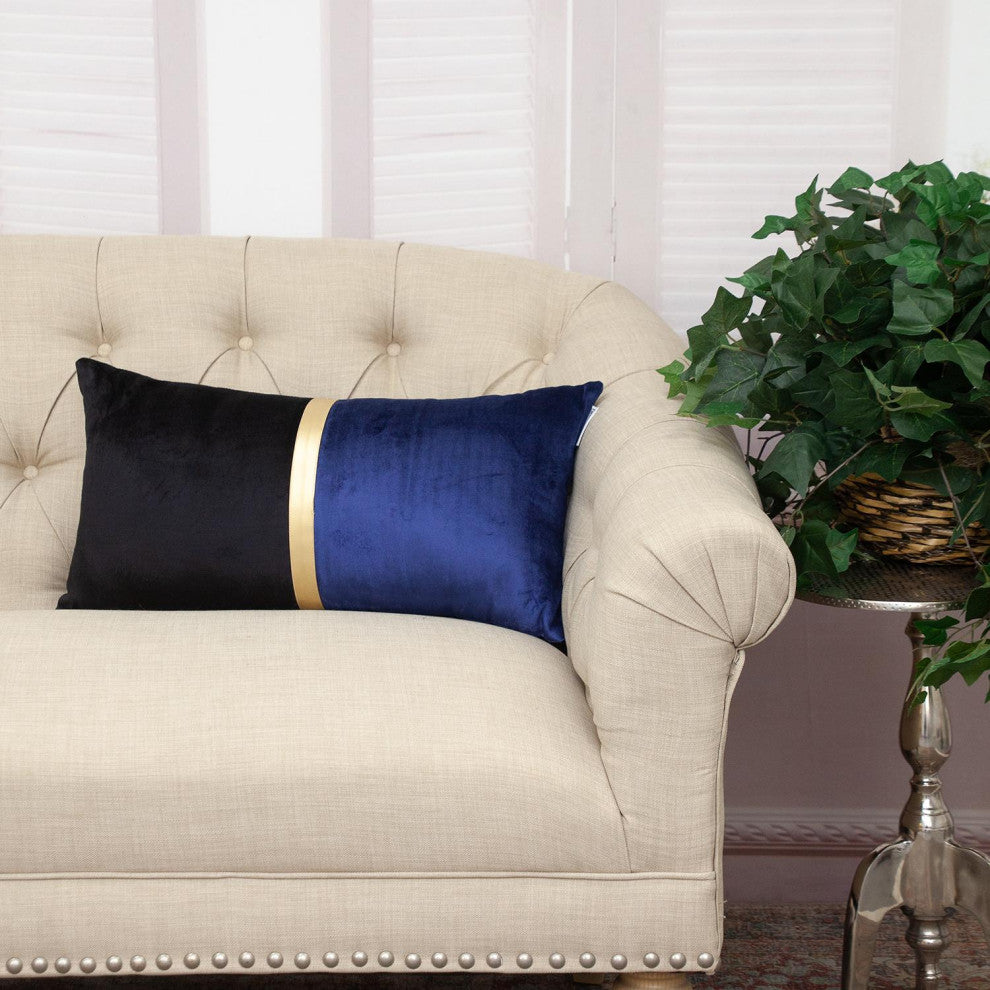 Parkland Collection Myra Blue Throw Pillow, Rectangle