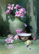 Emil Carlsen Vase of Roses, Gallery Wrapped Canvas Print, 18"x27"