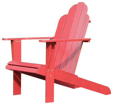 Linon Teak Adirondack Chair, Red