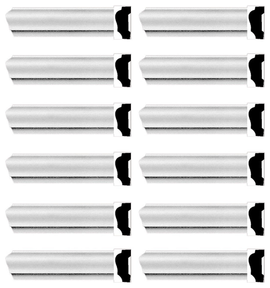 Cornice White Urethane Alison Simple Design 12 Pieces Totaling 1128" Length