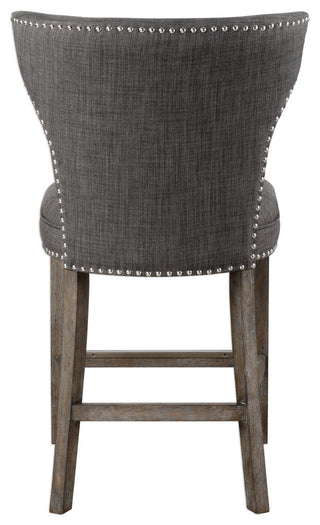 Uttermost Arnaud Charcoal Counter Stool