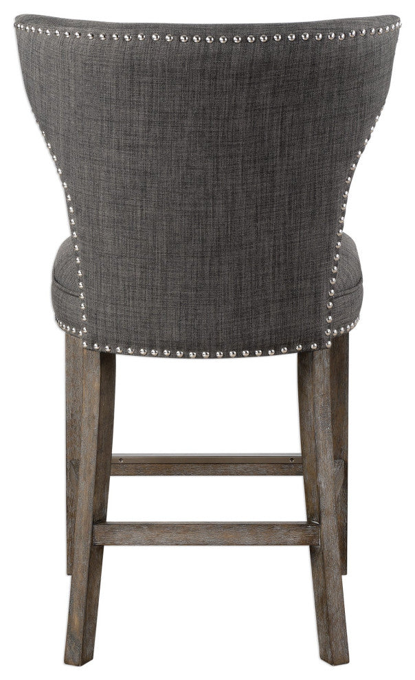 Uttermost Arnaud Charcoal Counter Stool