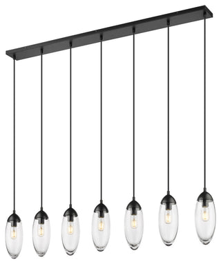 Z-Lite 651P-7L Arden 7 Light 54"W Suspension Linear Pendant - Matte Black