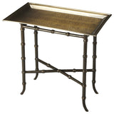 Butler Meiling Antique Brass Tray Table, Metalworks