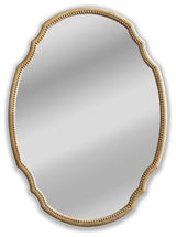 CHLOE Reflection CH8M803NO36-VOV Wood Oval Framed Wall Mirror 36`` Height