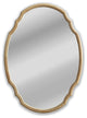 CHLOE Reflection CH8M803NO36-VOV Wood Oval Framed Wall Mirror 36`` Height