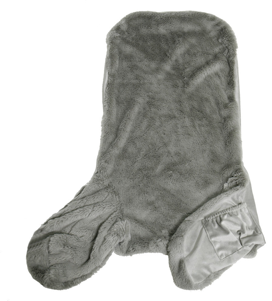 Faux Fur Bedrest Shell, Elephant Skin, 28"x30" X17"