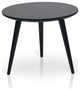 ESSIE Round End Table, Black/Black