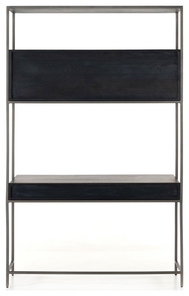 Trey Modular Wall Desk-Black Wash Poplar