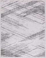 Low-Pile Sidney Ivory/Charcoal Rug, Ivory, 7'9"x10'