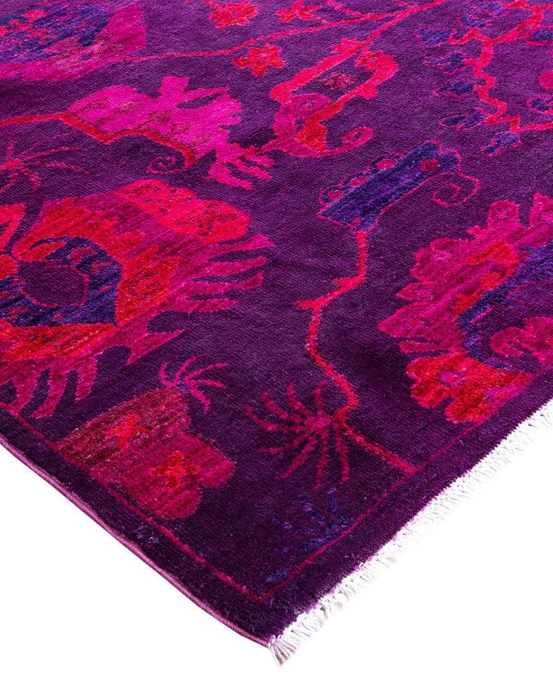 Vibrance One-of-a-Kind Hand-Knotted Area Rug Purple, 5' 3" x 7' 8"