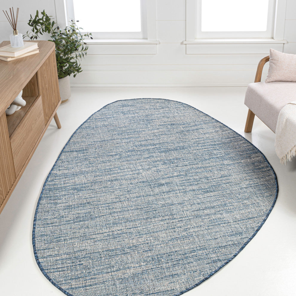 Callan Modern Rustic Abstract Indoor/Outdoor Shaped Area Rug