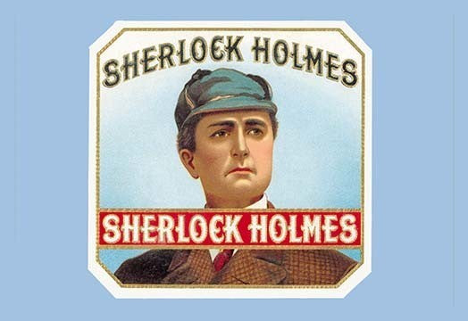 Sherlock Holmes Cigars- Gallery Wrapped Canvas Art 28" x 42"