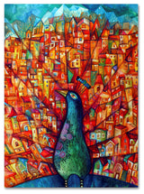 Oxana Ziaka 'Peacock' Canvas Art, 18" x 24"