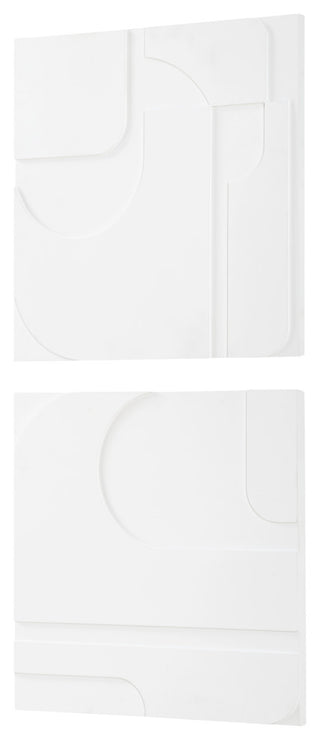 Uttermost - 04373 - Wall Decor, S/2 - Contours - Solid White