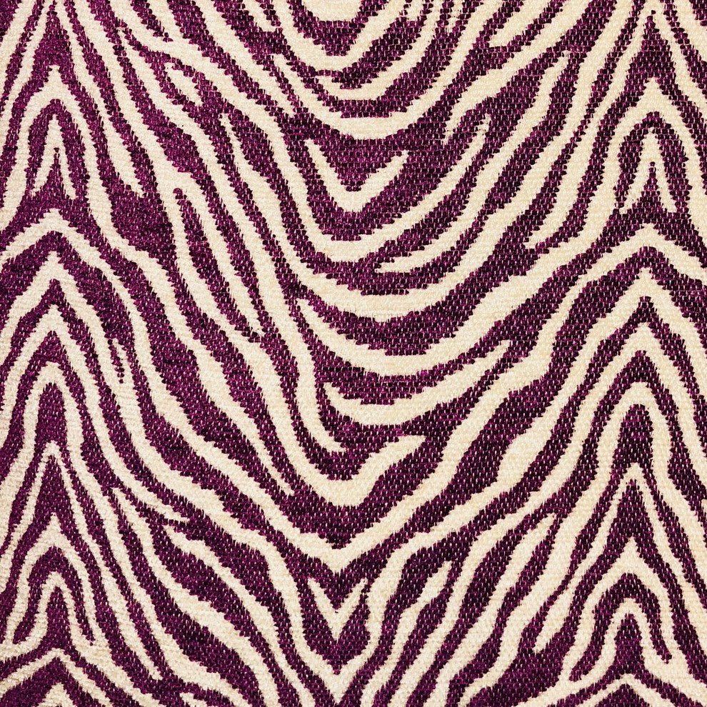 Oasis Waves Purple and Beige Luxury Throw Pillow, 26"x26"
