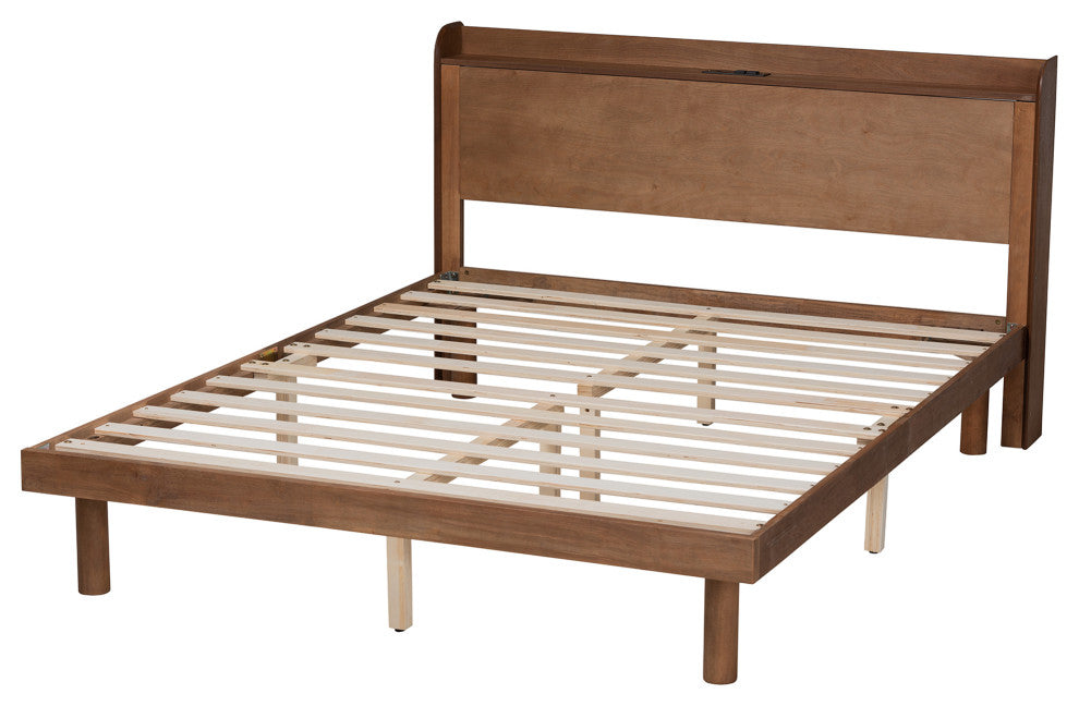 Sonja Queen Size Platform Bed w/ Charging Station