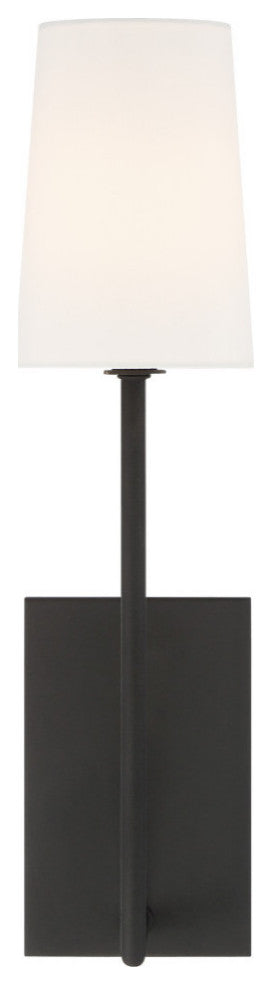 Lena 1 Light Black Forged Wall Mount