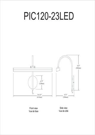 Display/Exhibit Picture Light 30W Aged Brass Finish