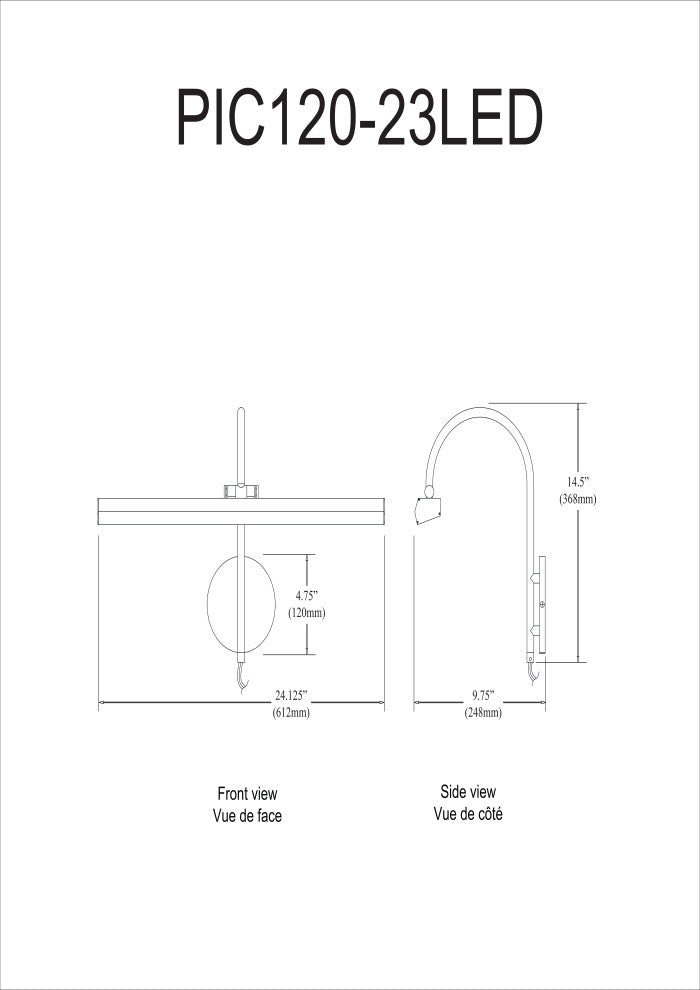 Display/Exhibit Picture Light 30W Aged Brass Finish