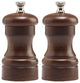 Chef Specialties Pro Series Capstan Pepper Mill and Salt Mill Set, 4", Walnut