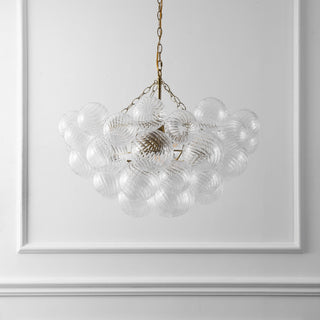 Safavieh Couture Betty Glass Bubbles Chandelier, Brass/Clear