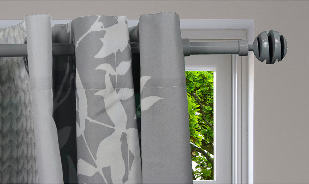 Extendable Curtain Rod Set 49 to 82 L -Diam