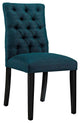 Modern Contemporary Urban Kitchen Room Dining Chair, Navy Blue, Fabric Wood