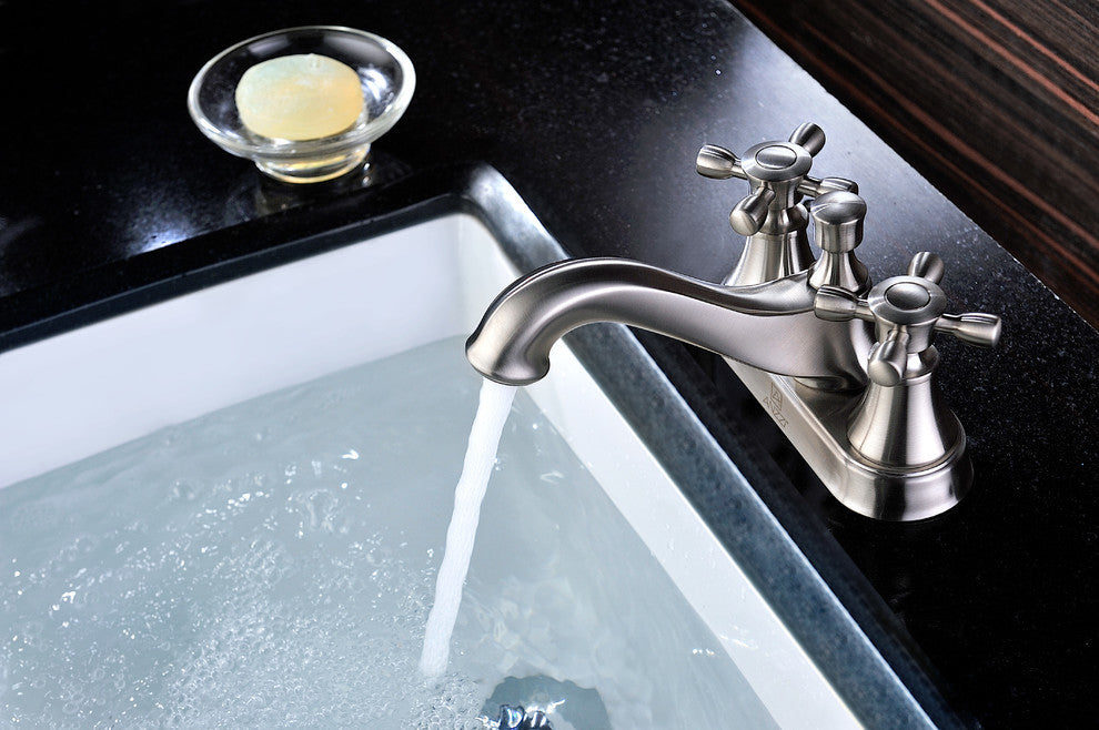 Major Series 2-Handle Bathroom Sink Faucet in Brushed Nickel