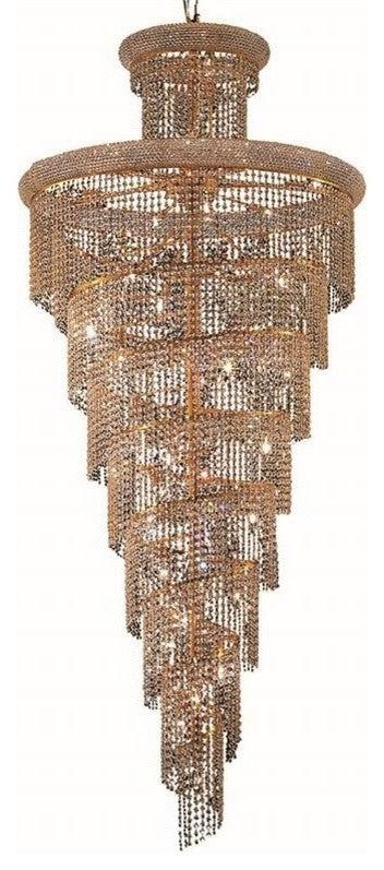 Elegant Lighting Spiral 36" 32 Light Royal Crystal Chandelier