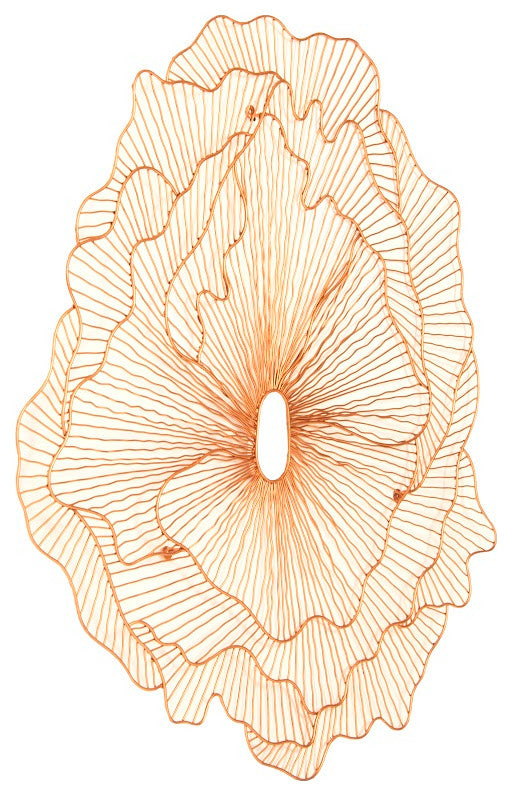 Poppy Flower Wall Art, Copper