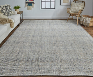 Weave & Wander Siona Space Dyed Flatweave Rug, Ivory/Gray, 10' X 14'