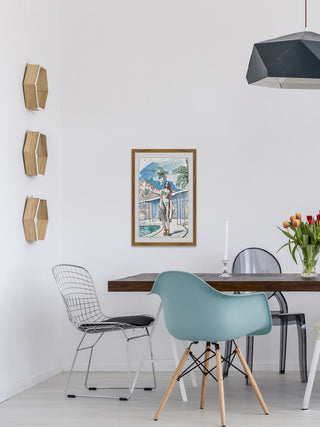 "Breezy Pool" Framed Painting Print, 20"x30"