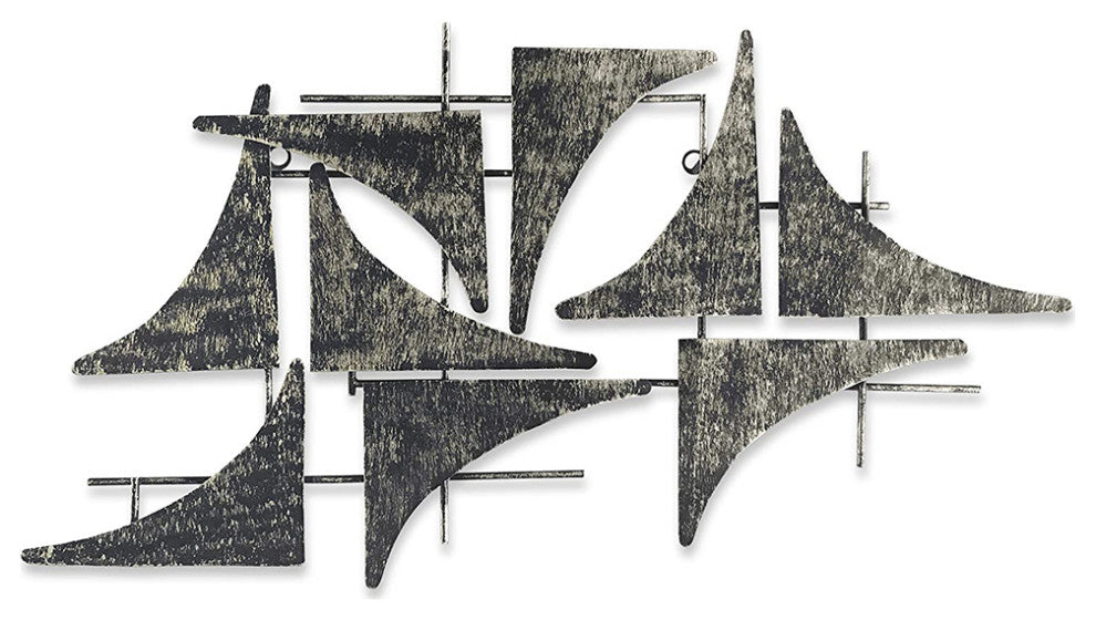 Lost at Sea Handcrafted Nautical Sails Abstract Metal Wall Decor Sculpture