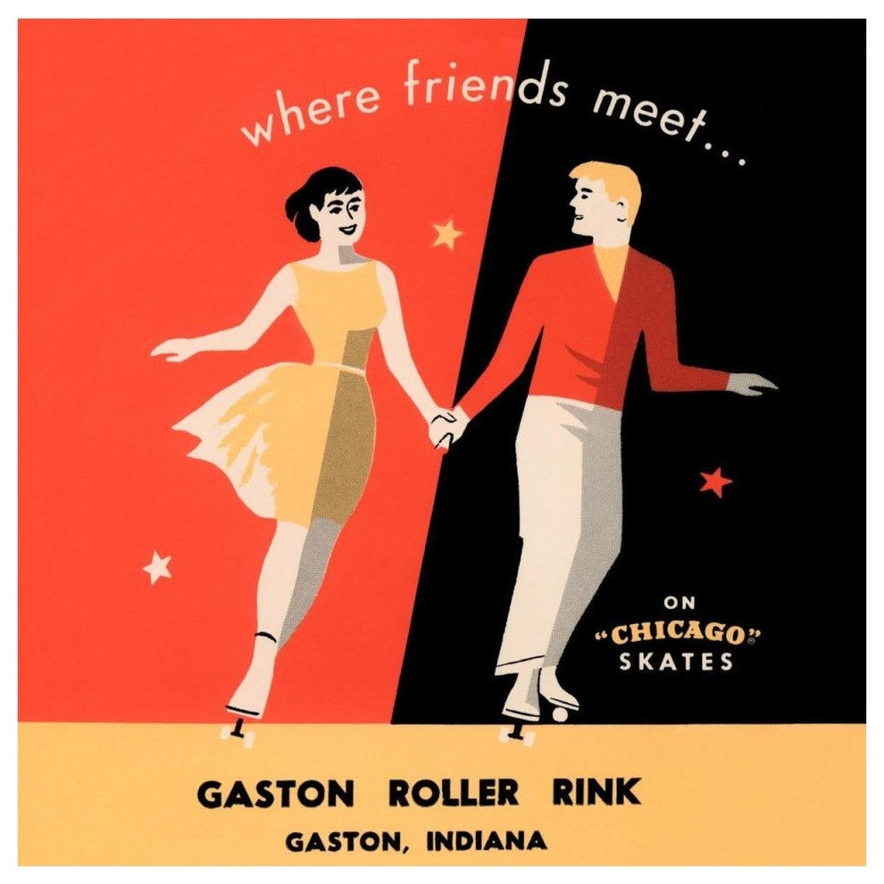 "Where Friends Meet" Digital Paper Print by Retrorollers, 42"x42"